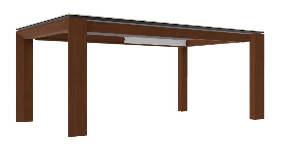 Omnia W70.9"-94.5" Rectangular Ceramic/Wood Veneer Extendable Dining Table