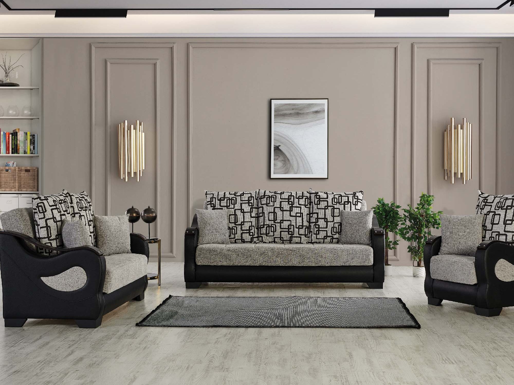 Wisconsin Fabric/Vinyl Storage Sleeper Sofabed