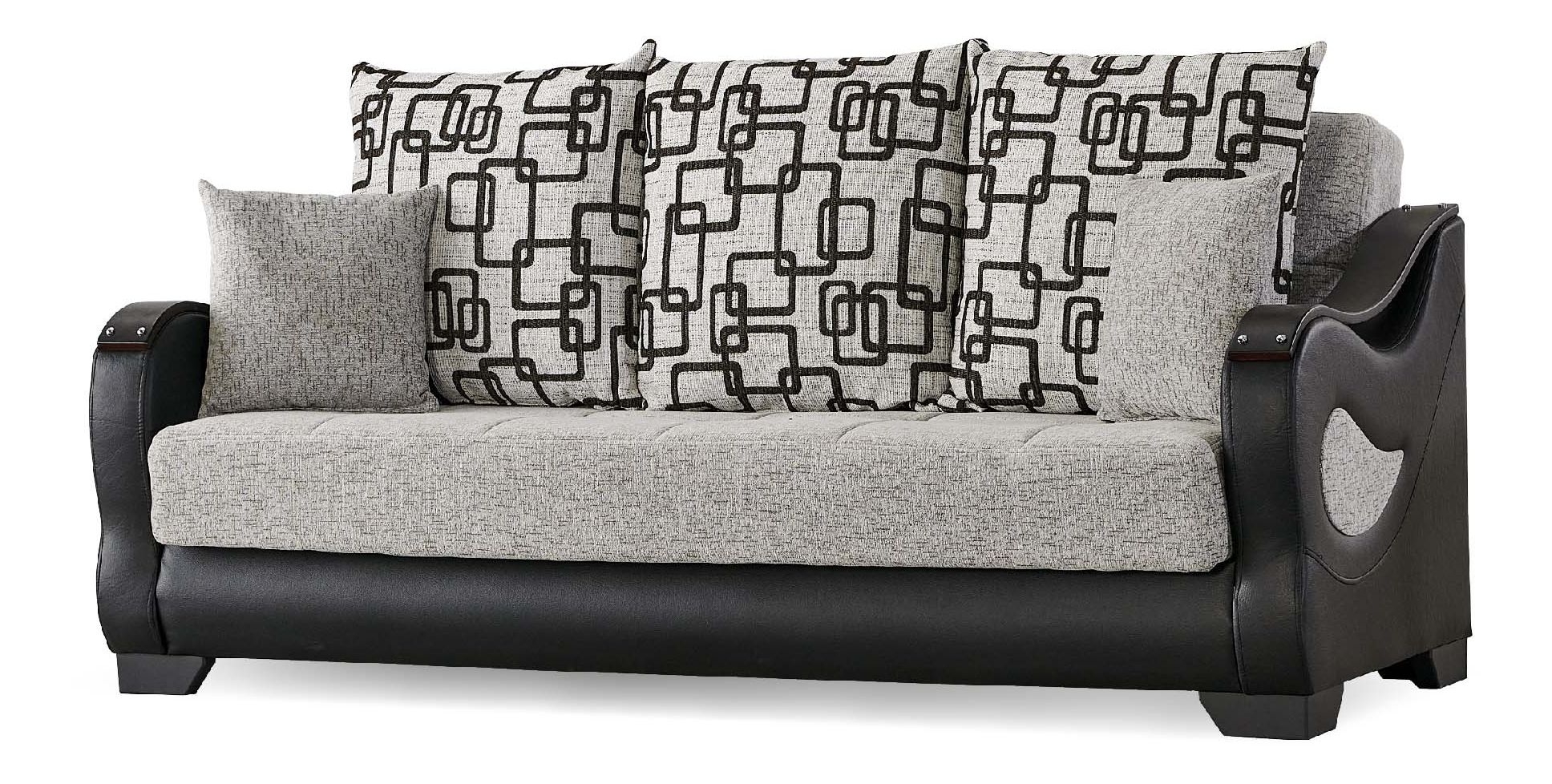 Wisconsin Fabric/Vinyl Storage Sleeper Living Room Set