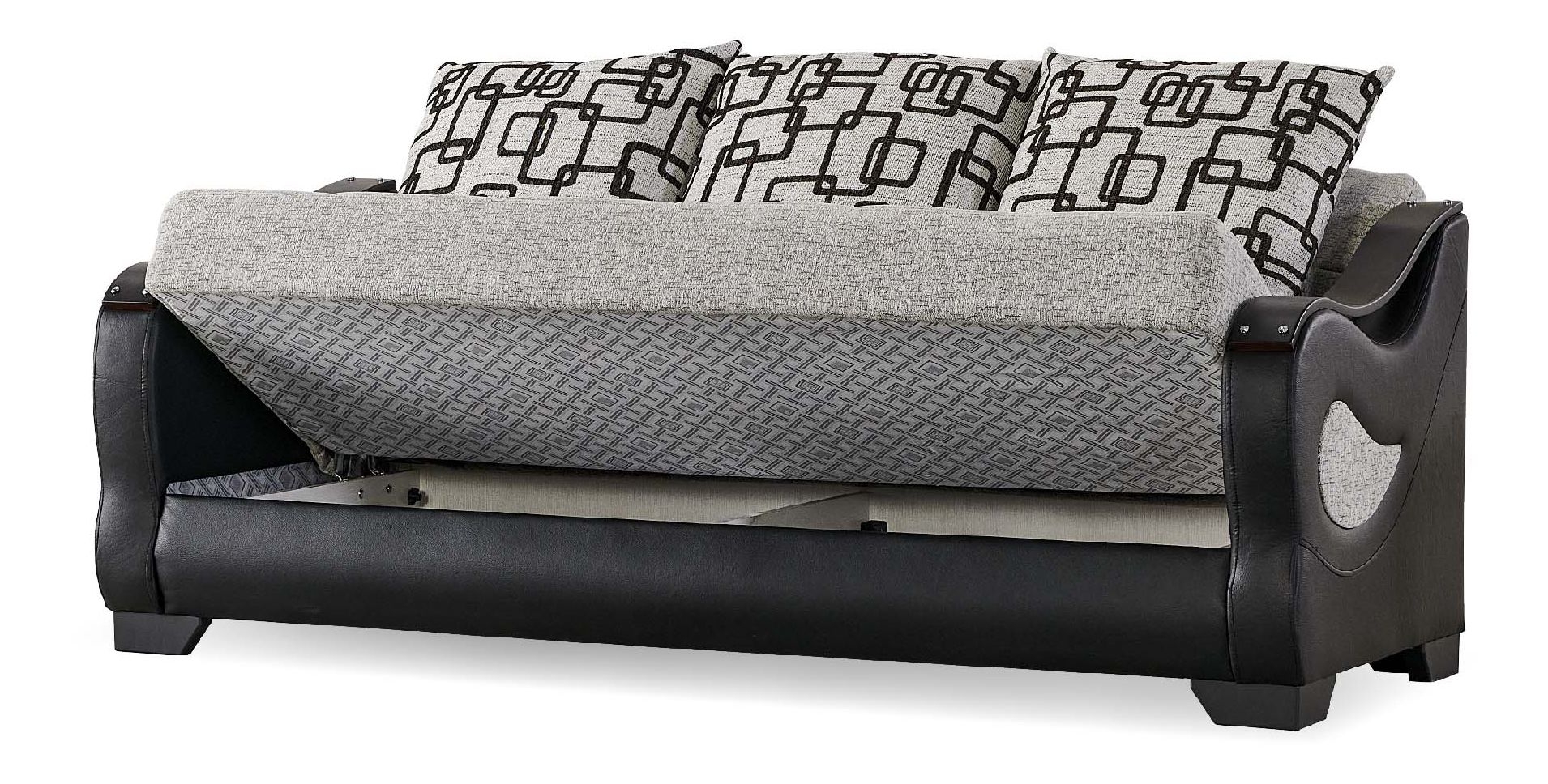 Wisconsin Fabric/Vinyl Storage Sleeper Living Room Set