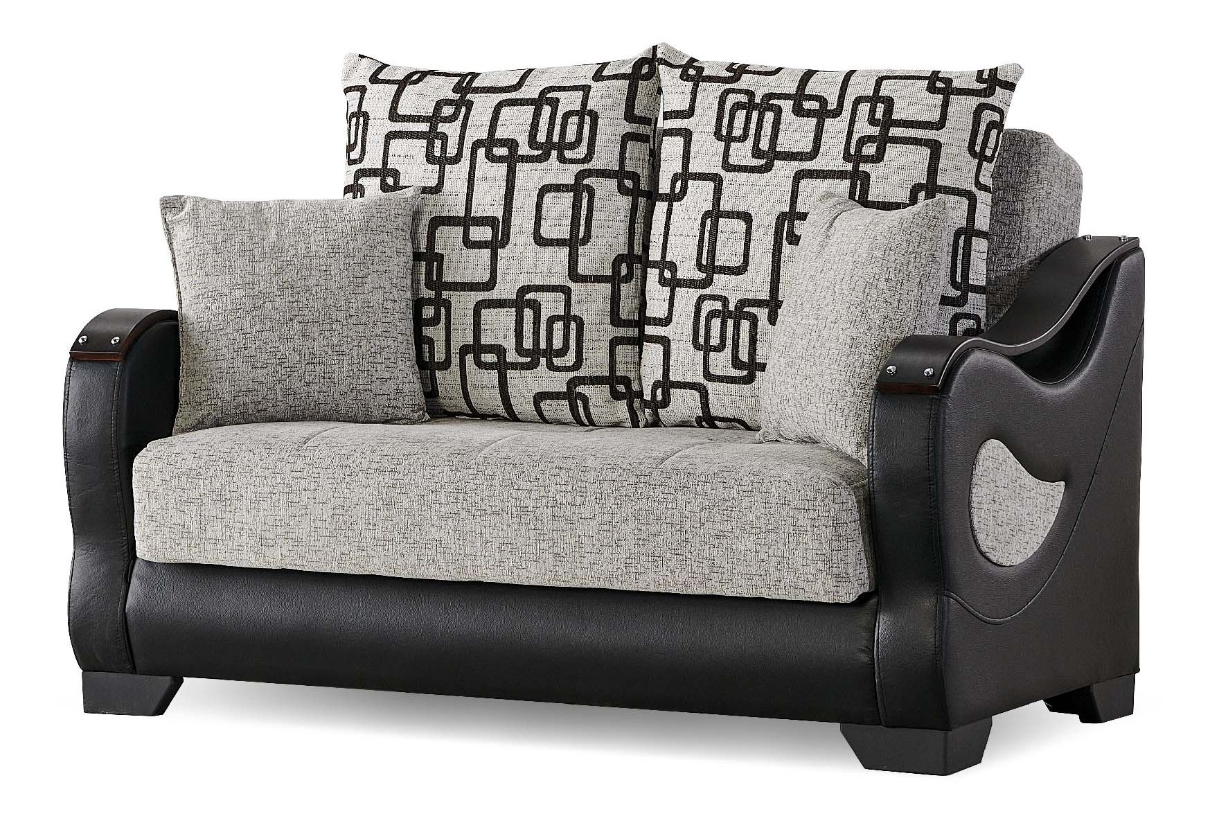 Wisconsin Fabric/Vinyl Storage Sleeper Living Room Set