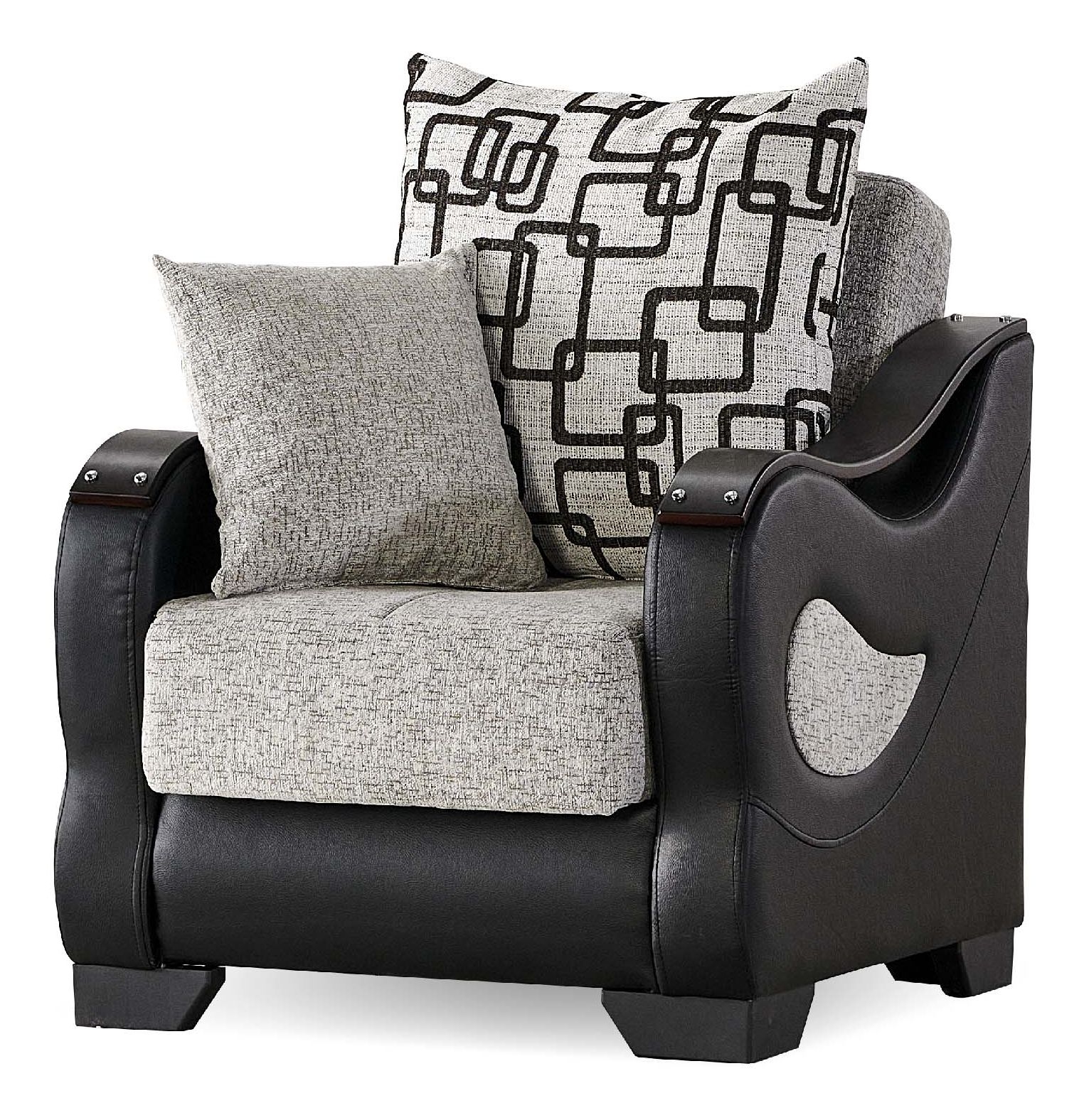 Wisconsin Fabric/Vinyl Storage Sleeper Living Room Set