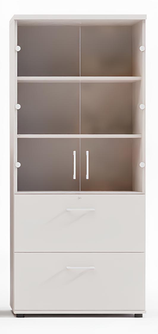 Standard Office Cabinet w/Glass Doors & 5 Shelves