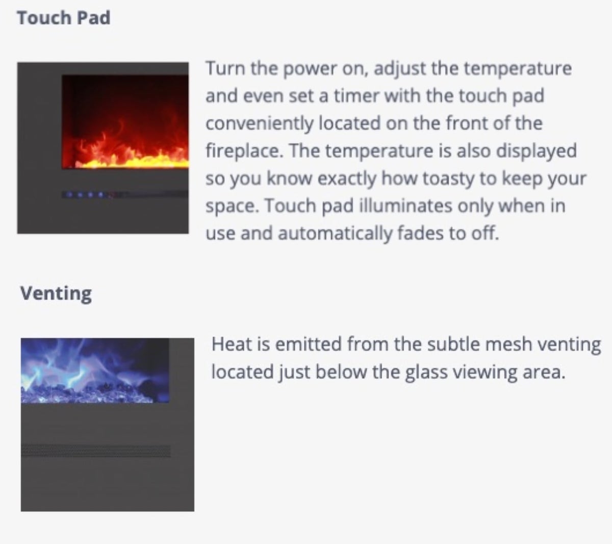 LINEAR 26" Wall Mount/Flush Mount Electric Fireplace w/ Steel Surround & Clear Media