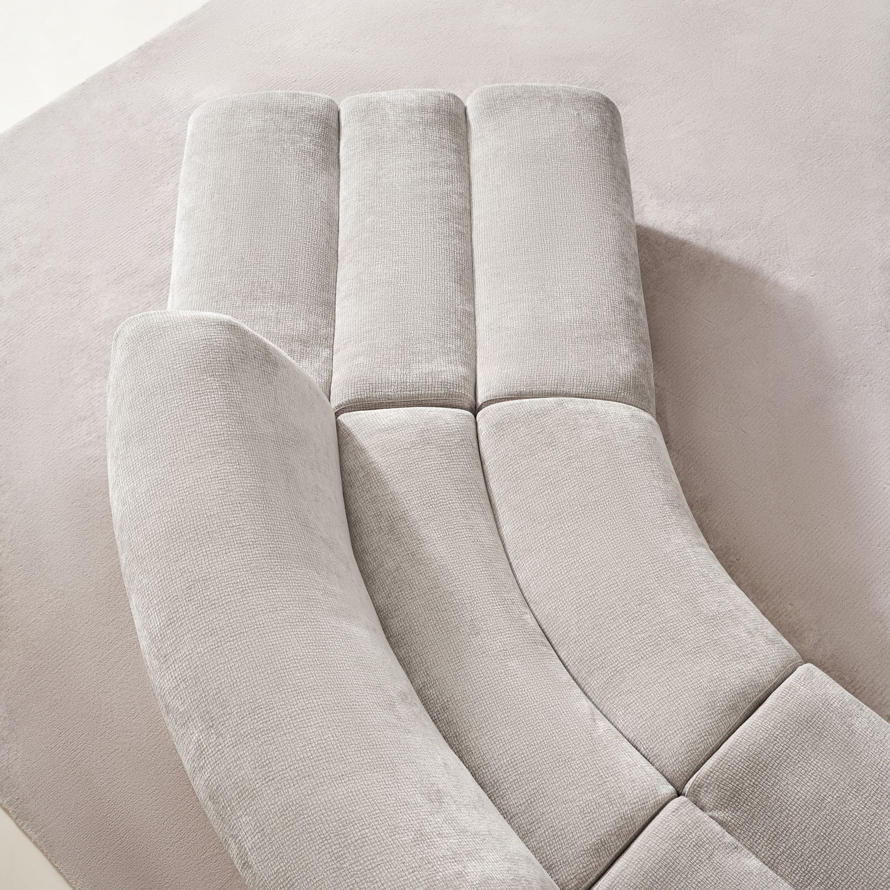 Wonda Curved Fabric Modular Sectional with Chaise