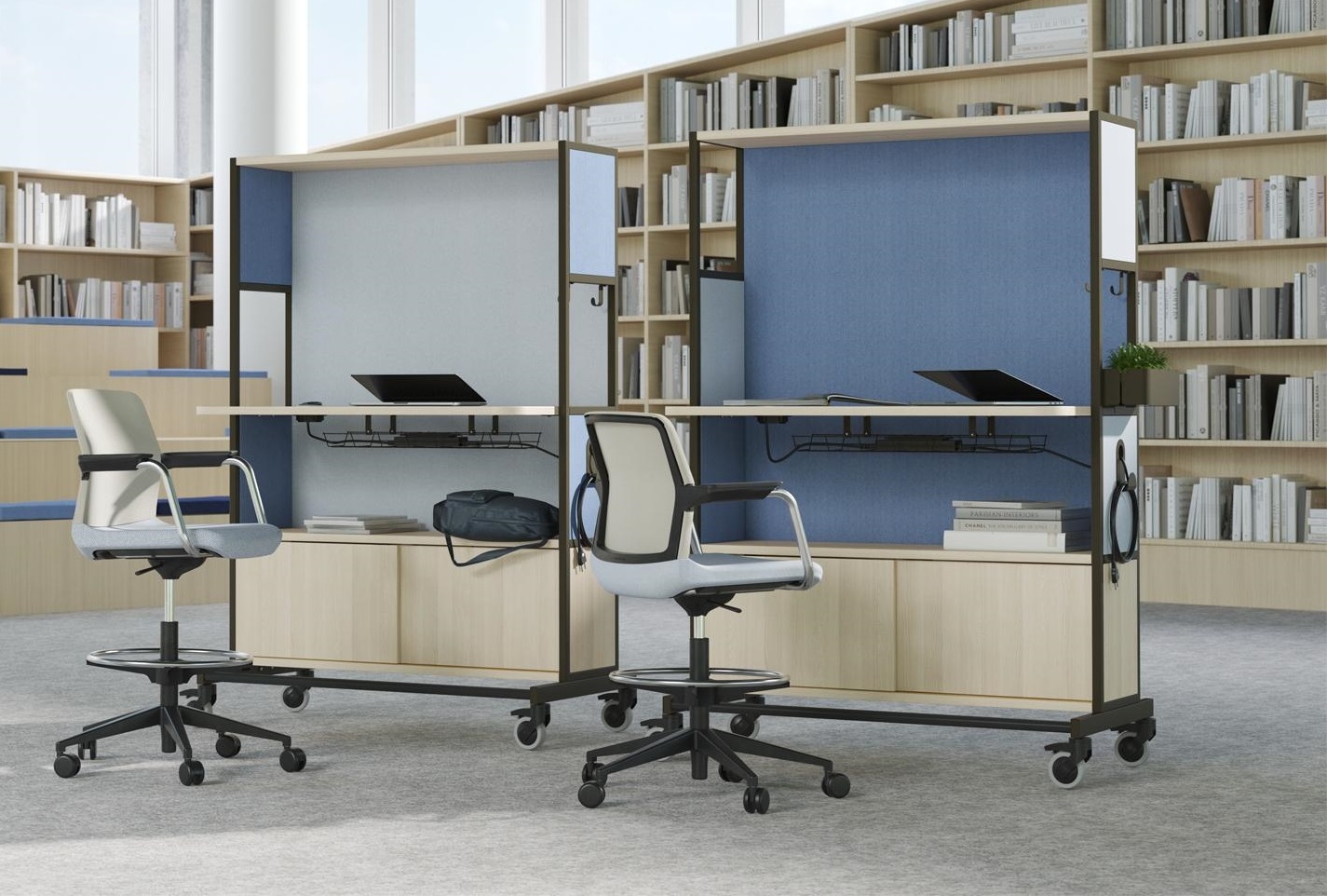 Worklab Mobile Workstation w/Cabinet by NARBUTAS 