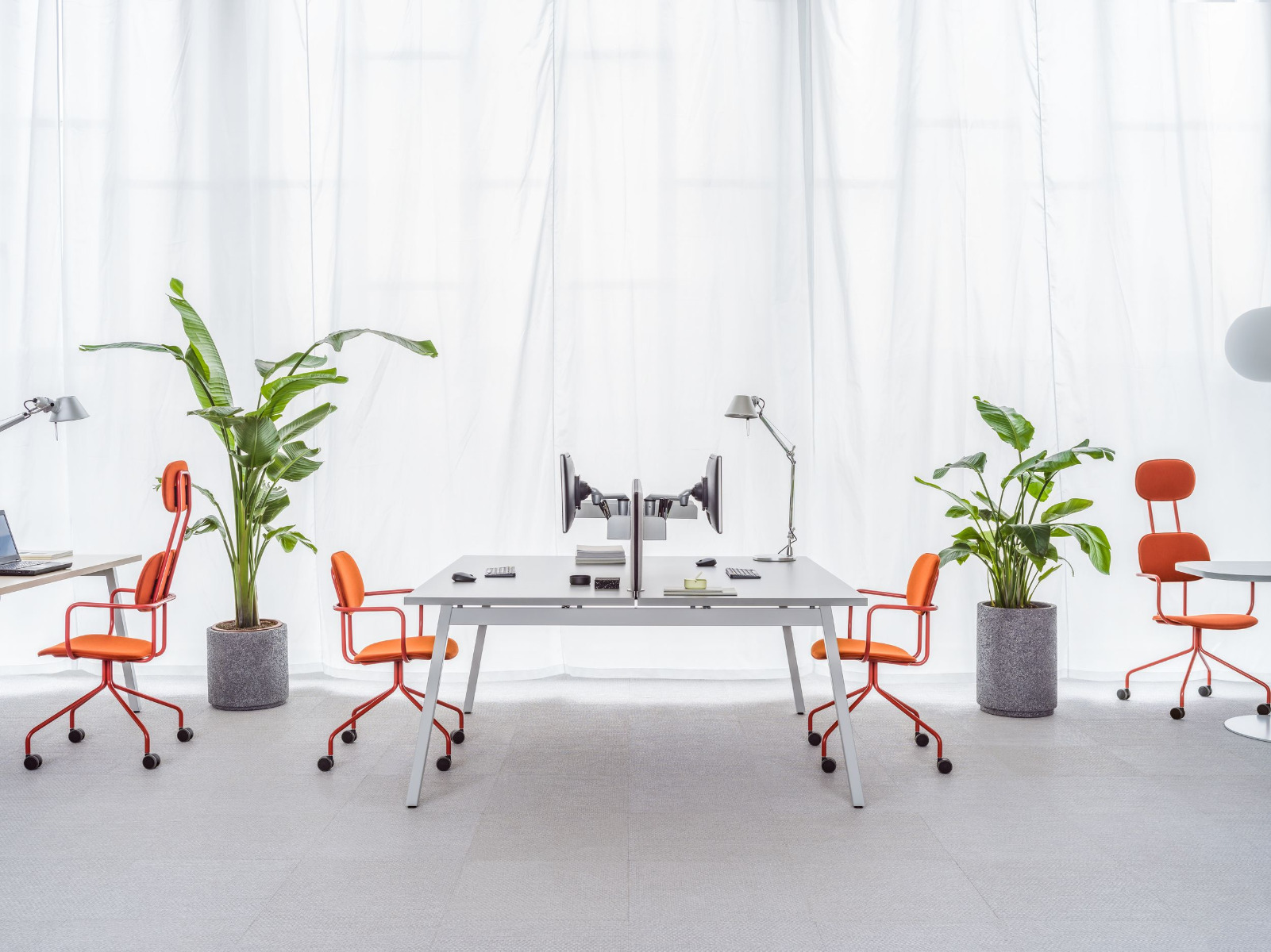 Ogi M Office Straight 2-Desk Bench