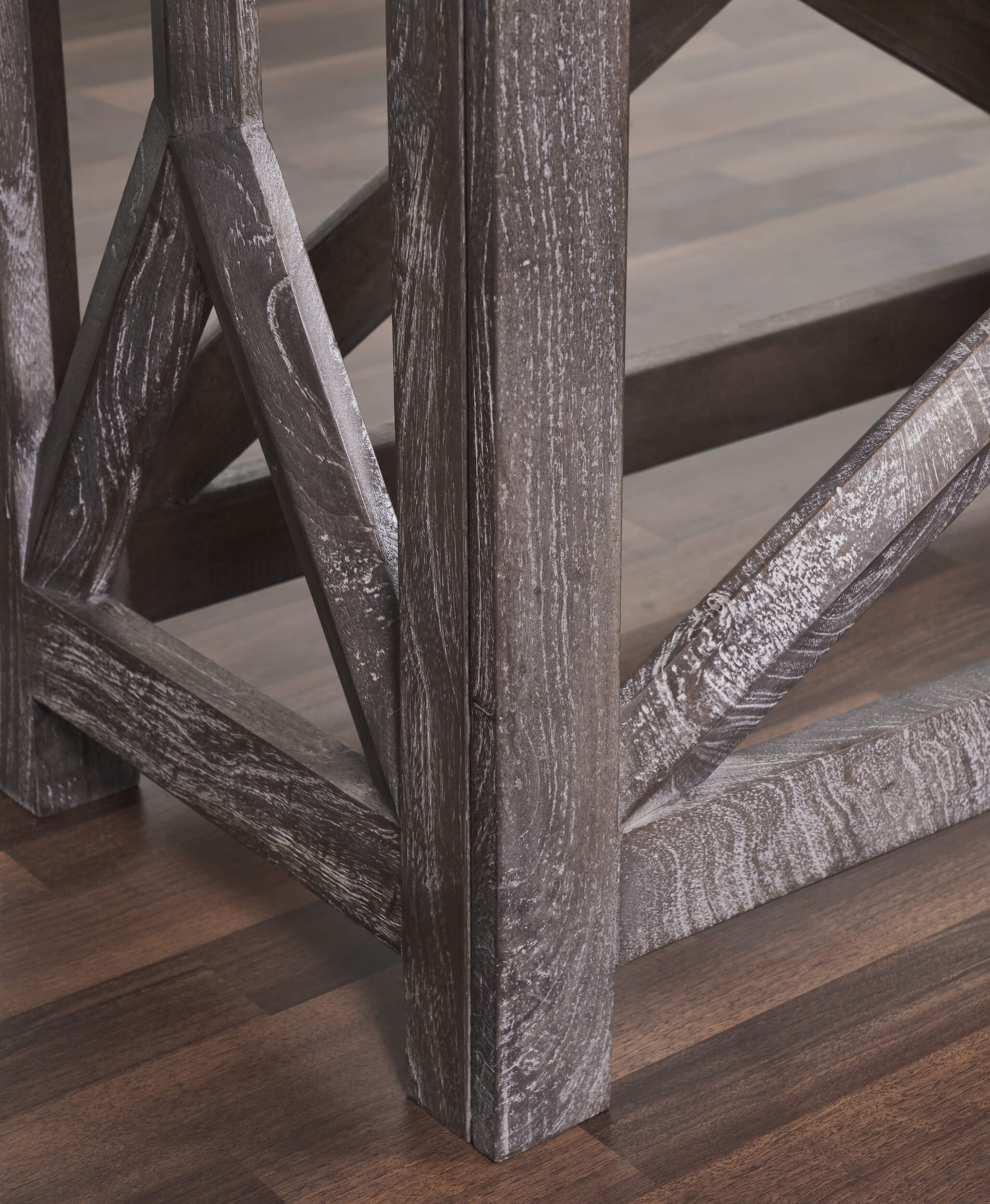 Wire 72" Solid Wood Large Console table