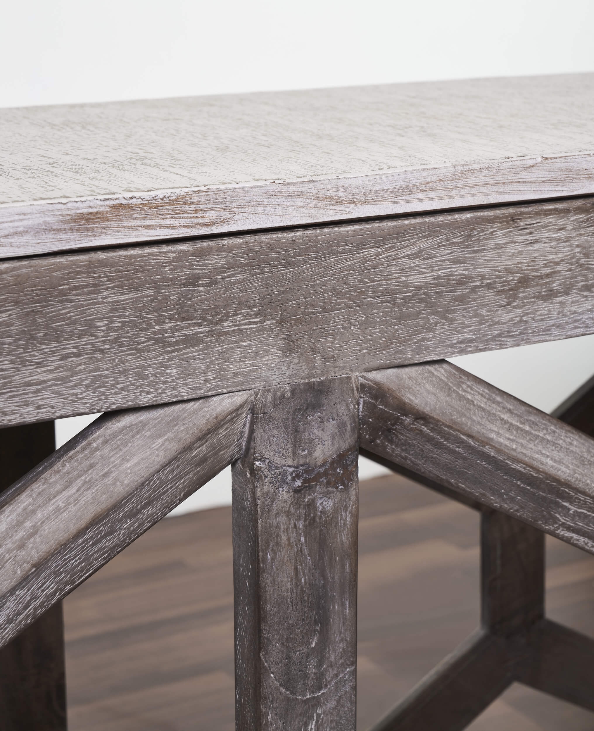 Wire 72" Solid Wood Large Console table
