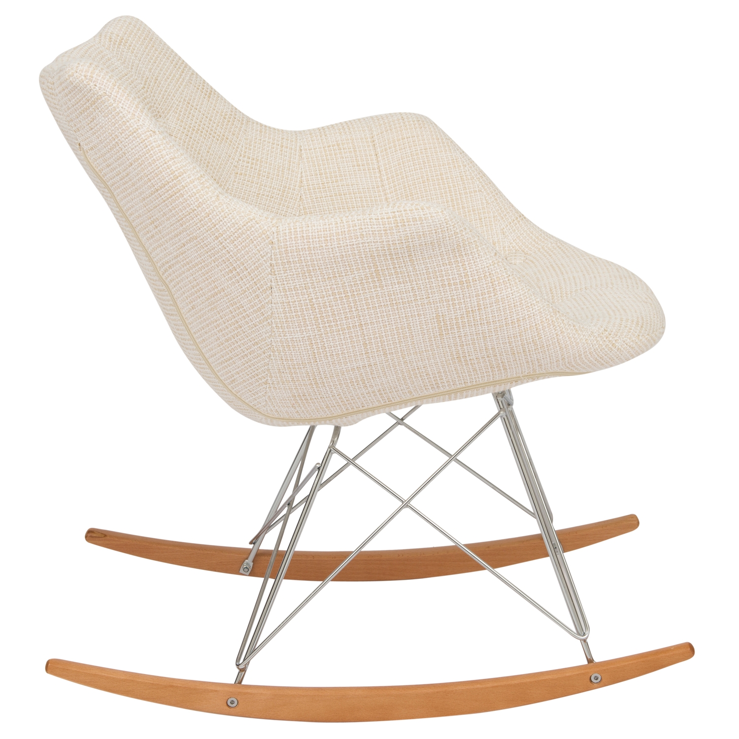 Willow Polyester Fabric Rocking Chair