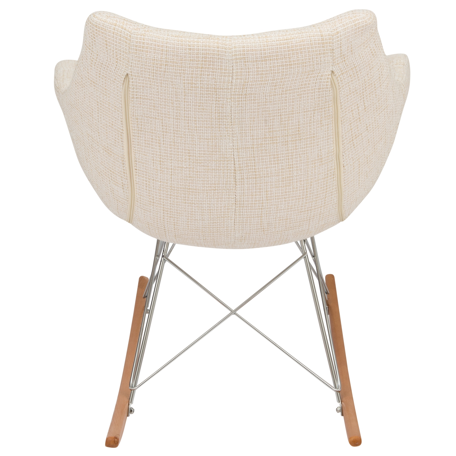 Willow Twill Polyester Fabric Rocking Chair