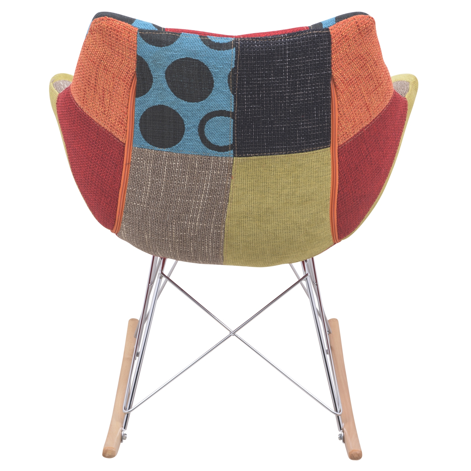 Willow Twill Polyester Fabric Rocking Chair