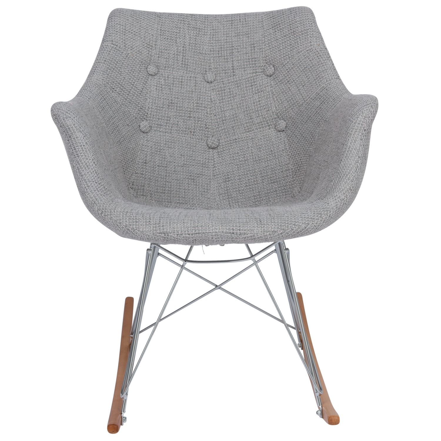 Willow Twill Polyester Fabric Rocking Chair