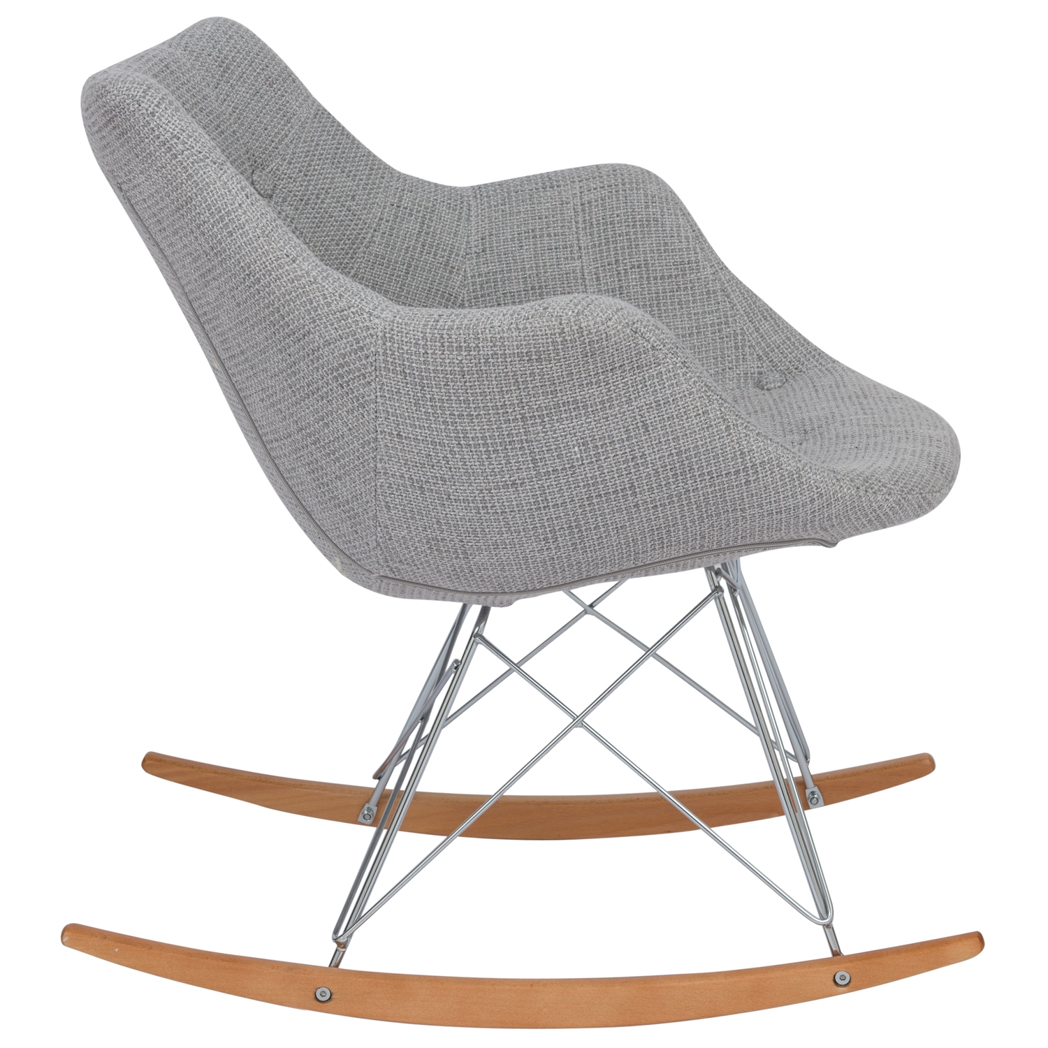 Willow Twill Polyester Fabric Rocking Chair
