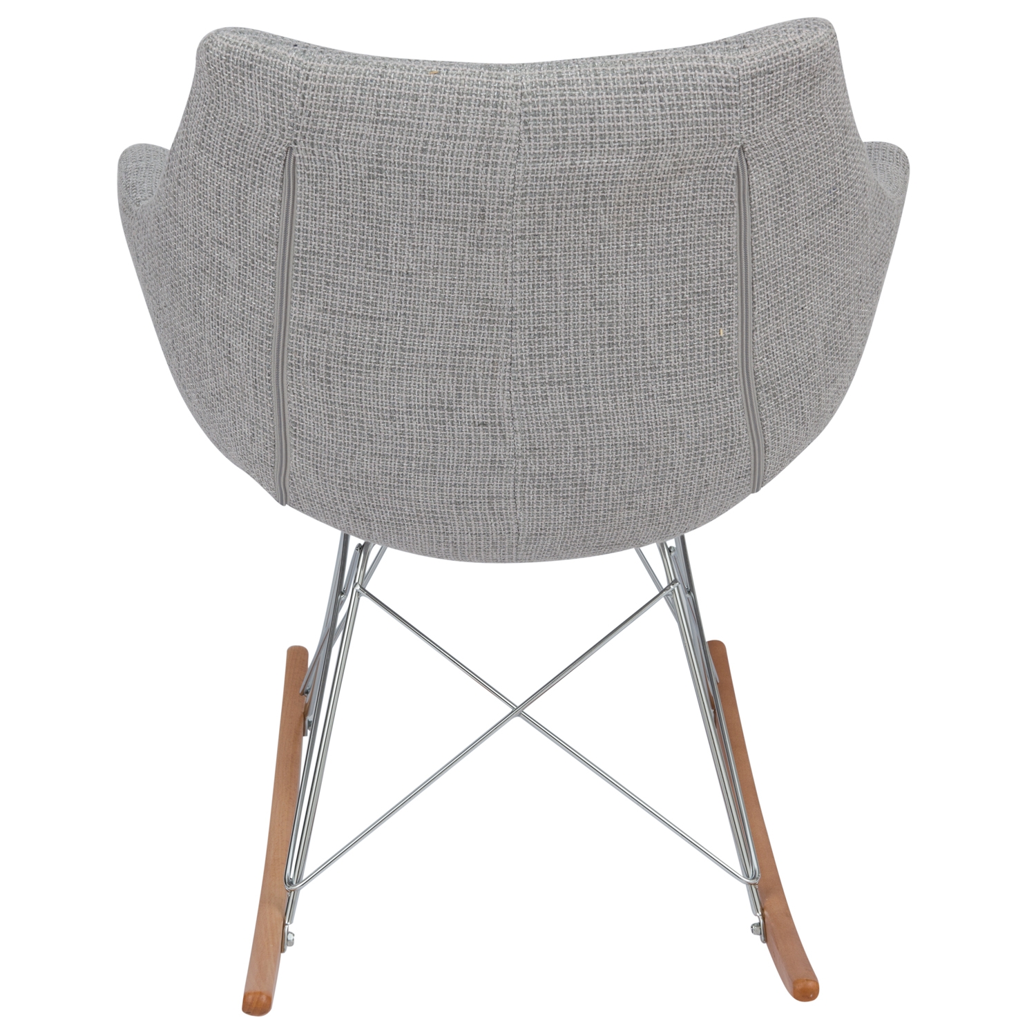 Willow Twill Polyester Fabric Rocking Chair