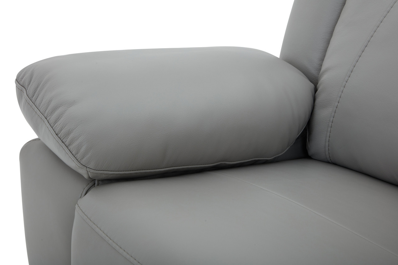 Wyatt L-Shaped Leather/PVC 6-Piece Power Reclining Modular Sectional