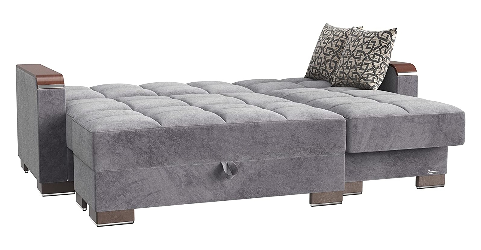 Armada X Fabric/PU Convertible L-Shaped Lounge Sectional Sofa