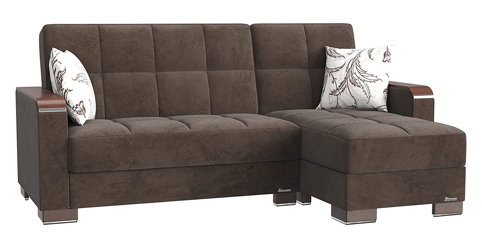 Armada X Fabric/PU Convertible L-Shaped Lounge Sectional Sofa