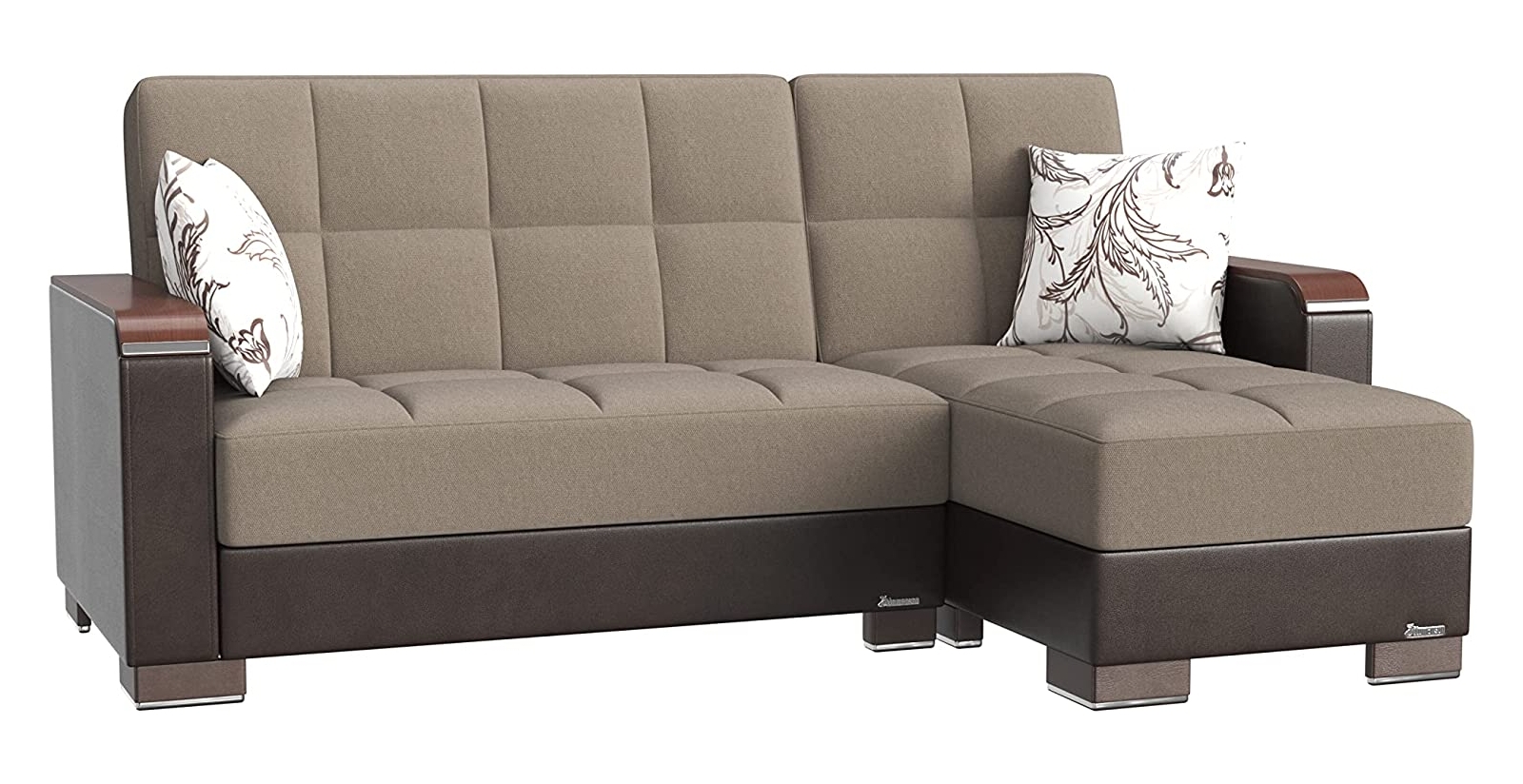 Armada X Fabric/PU Convertible L-Shaped Lounge Sectional Sofa