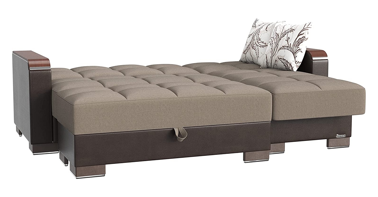 Armada X Fabric/PU Convertible L-Shaped Lounge Sectional Sofa