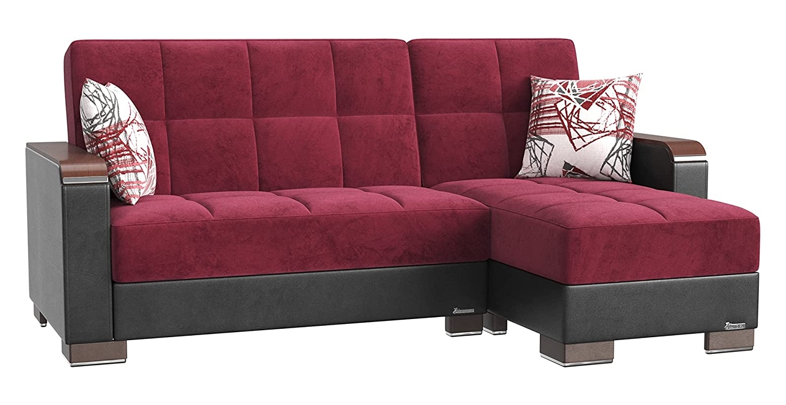 Armada X Fabric/PU Convertible L-Shaped Lounge Sectional Sofa