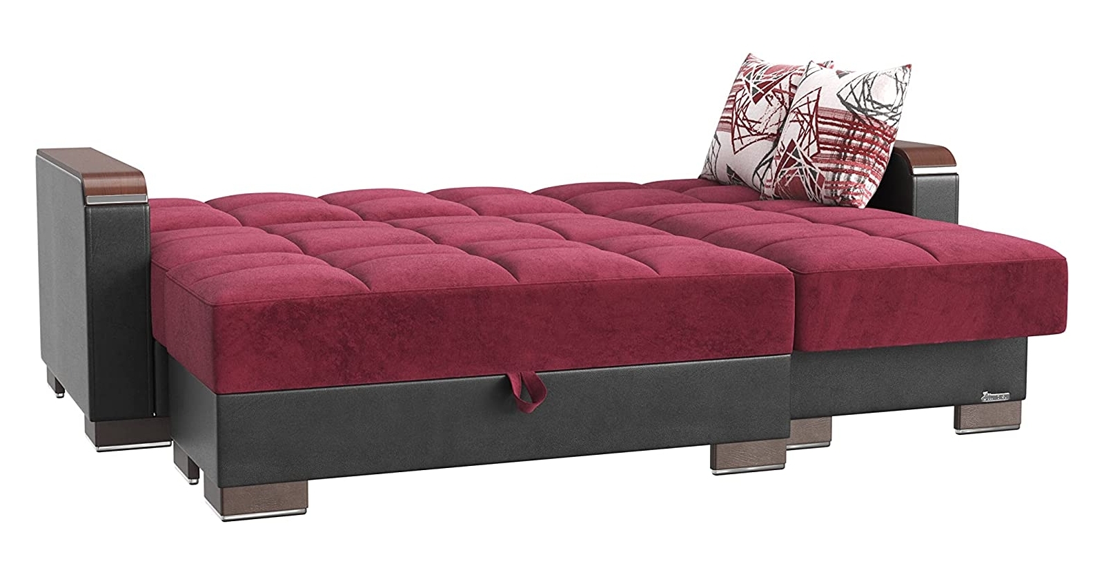 Armada X Microfiber/PU Convertible L-Shaped Lounge Sectional Sofa