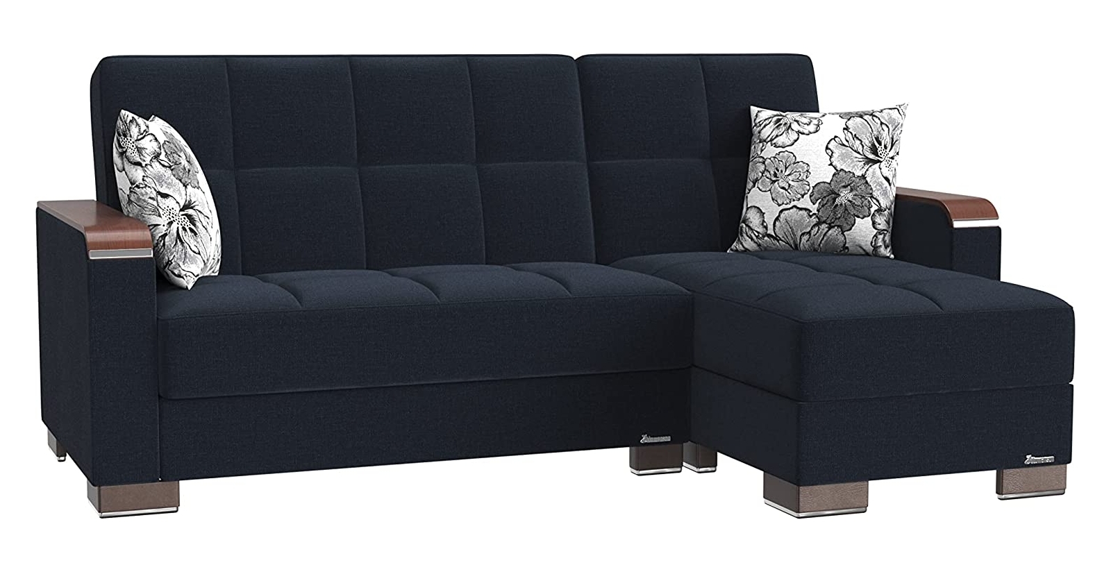 Armada X Fabric/PU Convertible L-Shaped Lounge Sectional Sofa