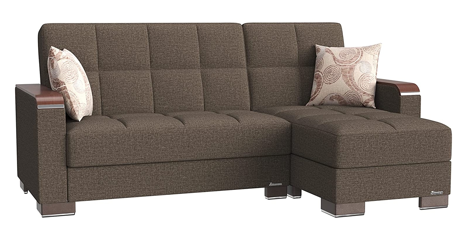 Armada X Fabric/PU Convertible L-Shaped Lounge Sectional Sofa