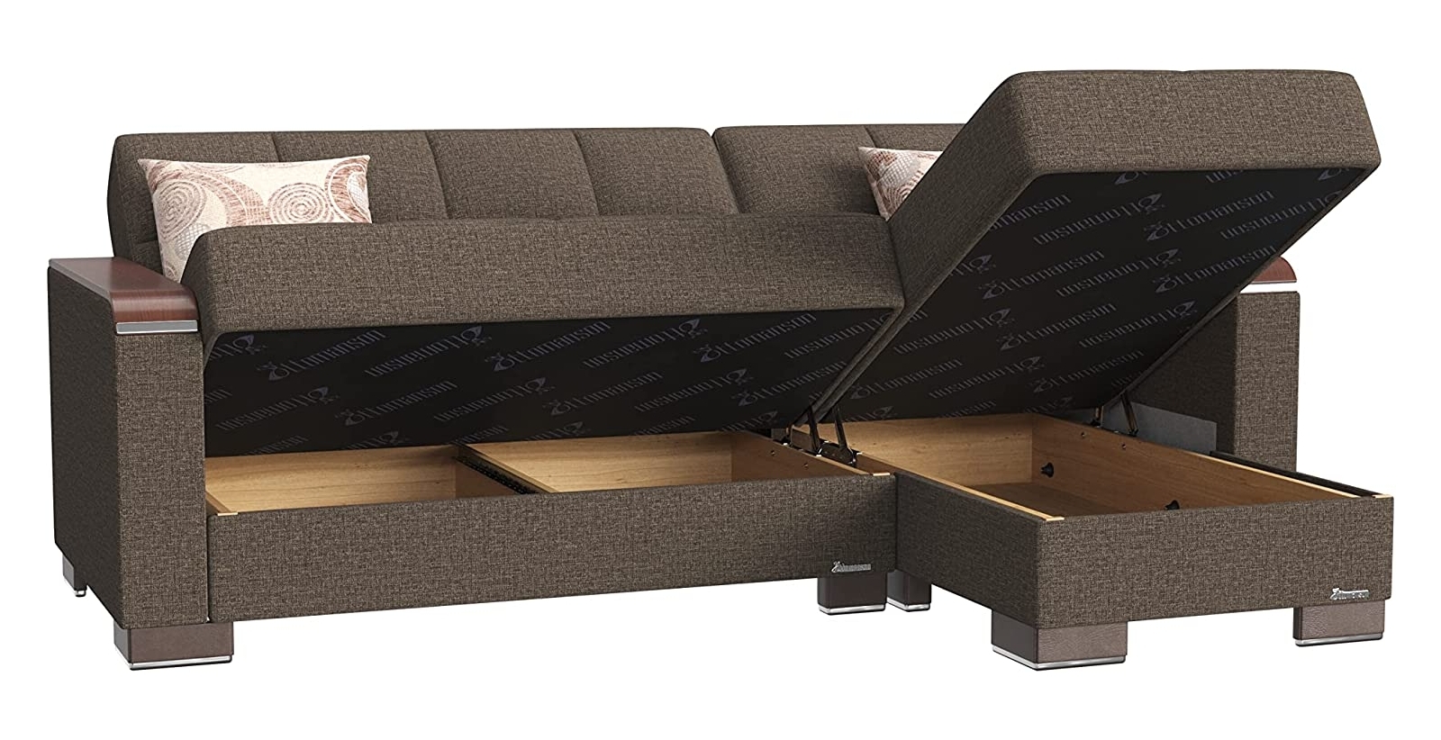 Armada X Fabric Convertible L-Shaped Lounge Sectional Sofa