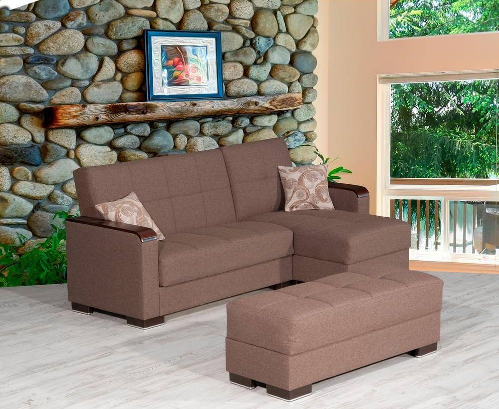 Armada X Fabric/PU Convertible L-Shaped Lounge Sectional Sofa