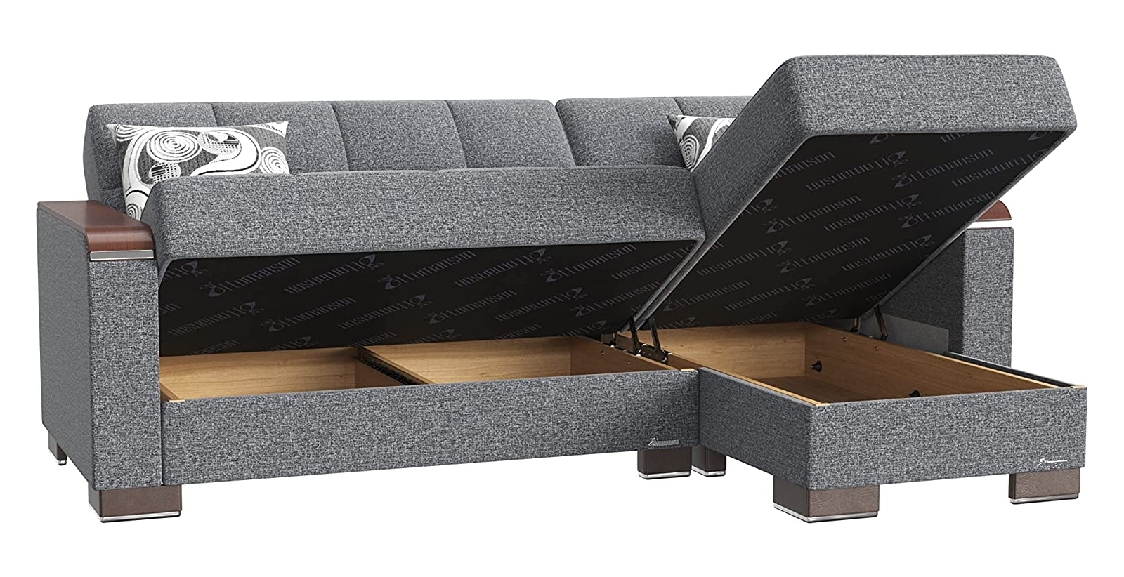 Armada X Fabric Convertible L-Shaped Lounge Sectional Sofa