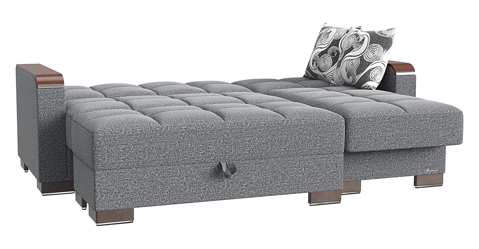 Armada X Fabric/PU Convertible L-Shaped Lounge Sectional Sofa