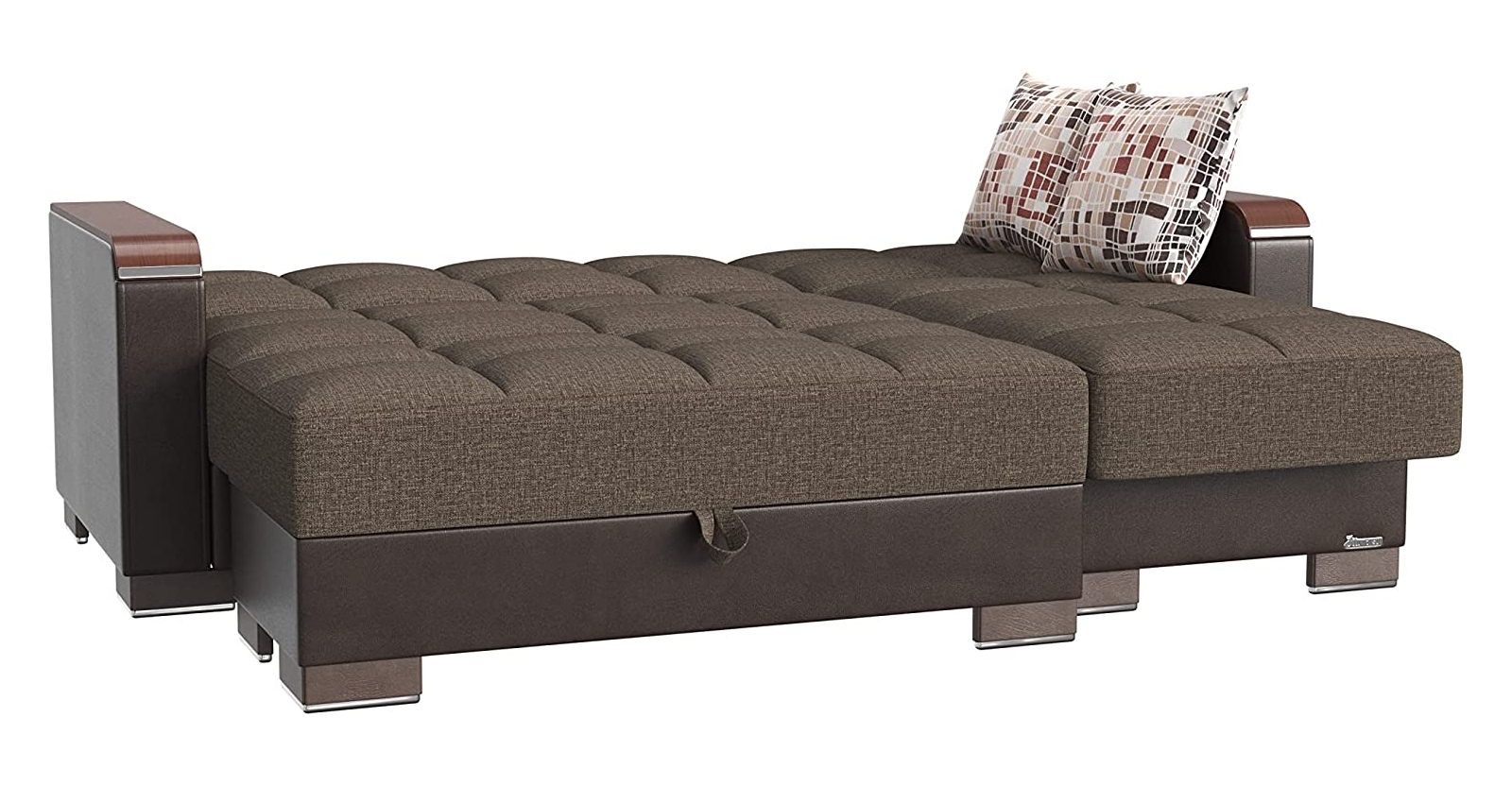 Armada X Fabric/PU Convertible L-Shaped Lounge Sectional Sofa