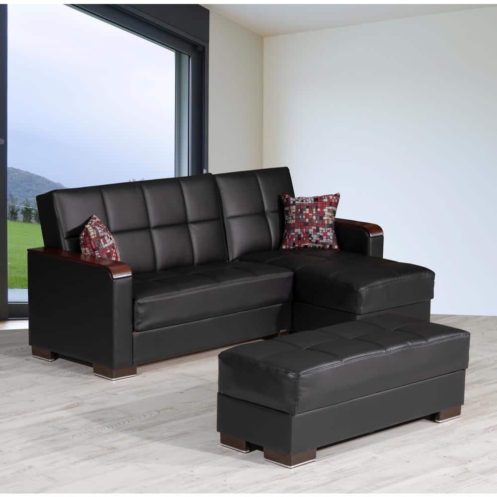Armada X PU Convertible L-Shaped Lounge Sectional Sofa