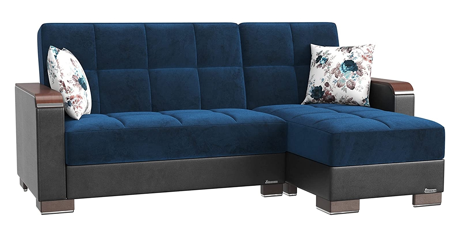 Armada X Fabric/PU Convertible L-Shaped Lounge Sectional Sofa