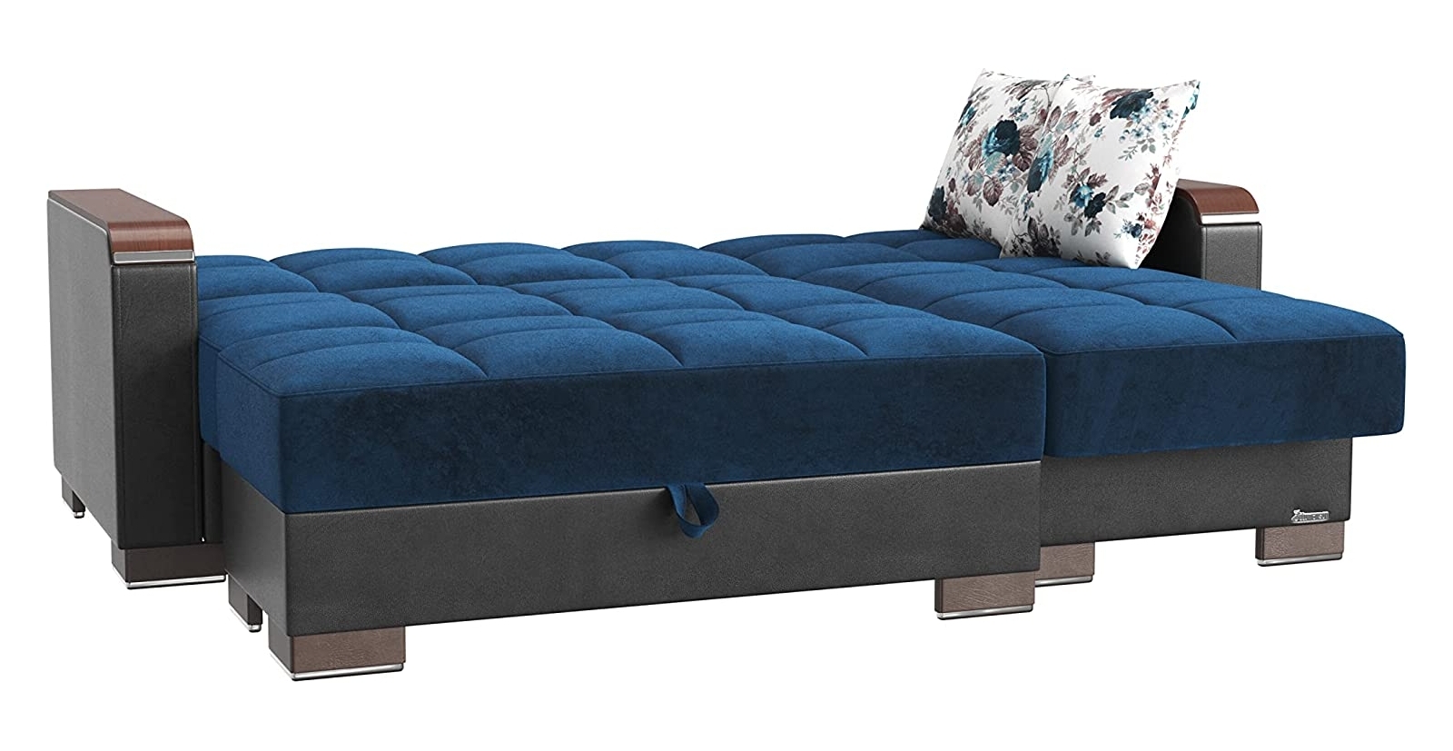 Armada X Microfiber/PU Convertible L-Shaped Lounge Sectional Sofa