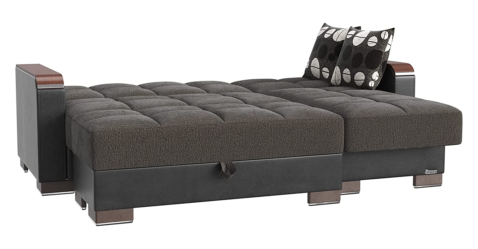 Armada X Fabric/PU Convertible L-Shaped Lounge Sectional Sofa