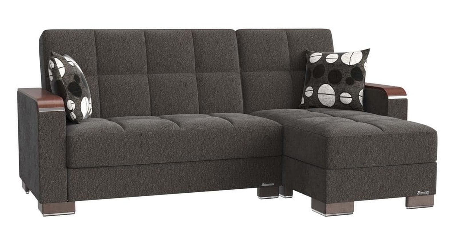Armada X Fabric/PU Convertible L-Shaped Lounge Sectional Sofa