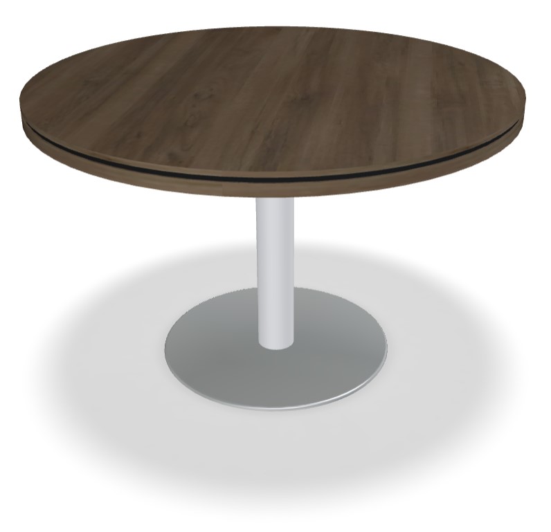 Status Round Pedestal Cafe Table w/Metal Leg