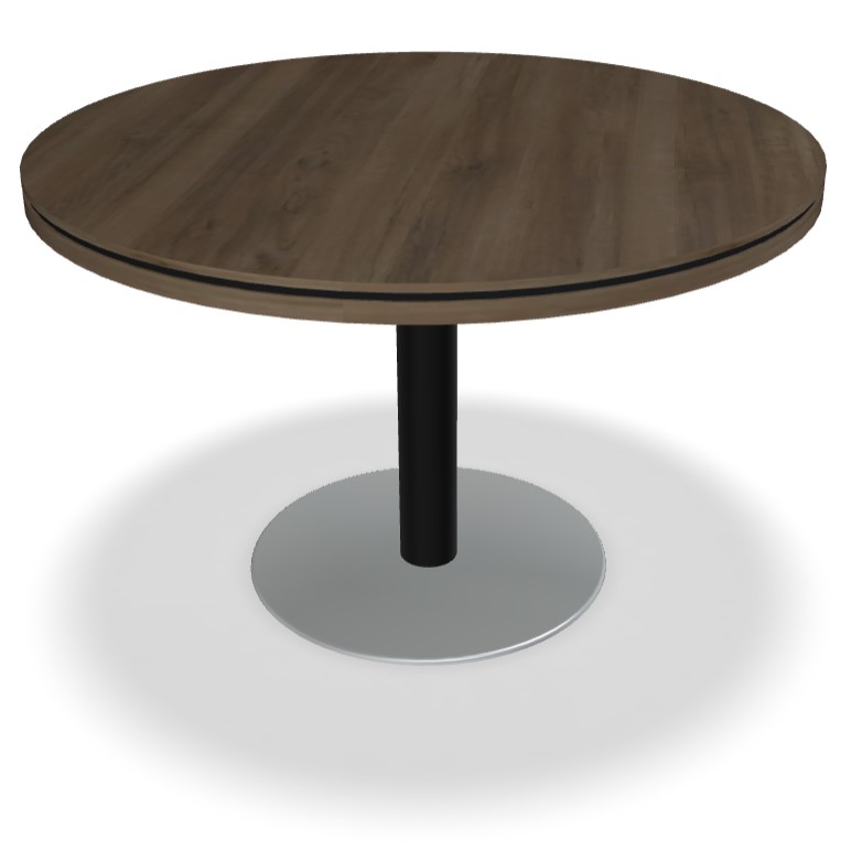Status Round Pedestal Cafe Table w/Metal Leg