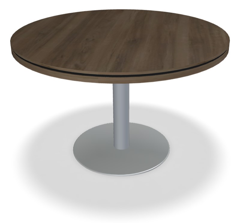 Status Round Pedestal Cafe Table w/Metal Leg