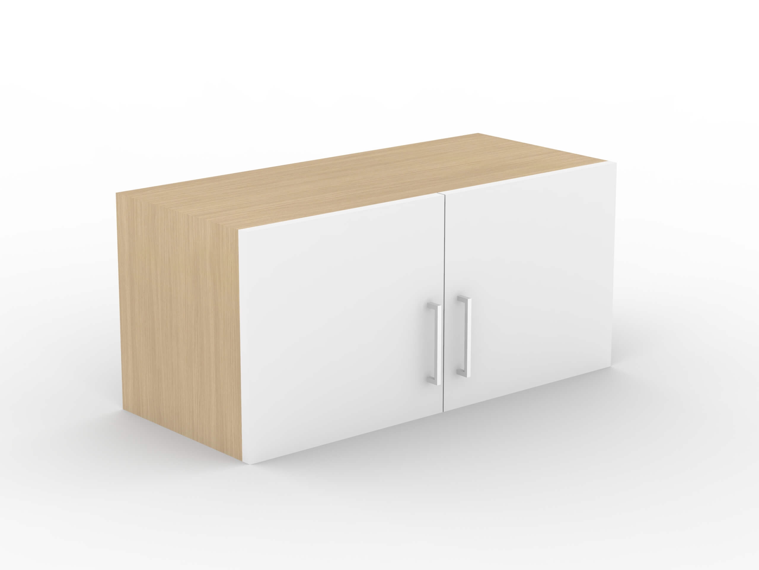 Uni Melamine Office Wall Mounted Shelf w/2 Doors