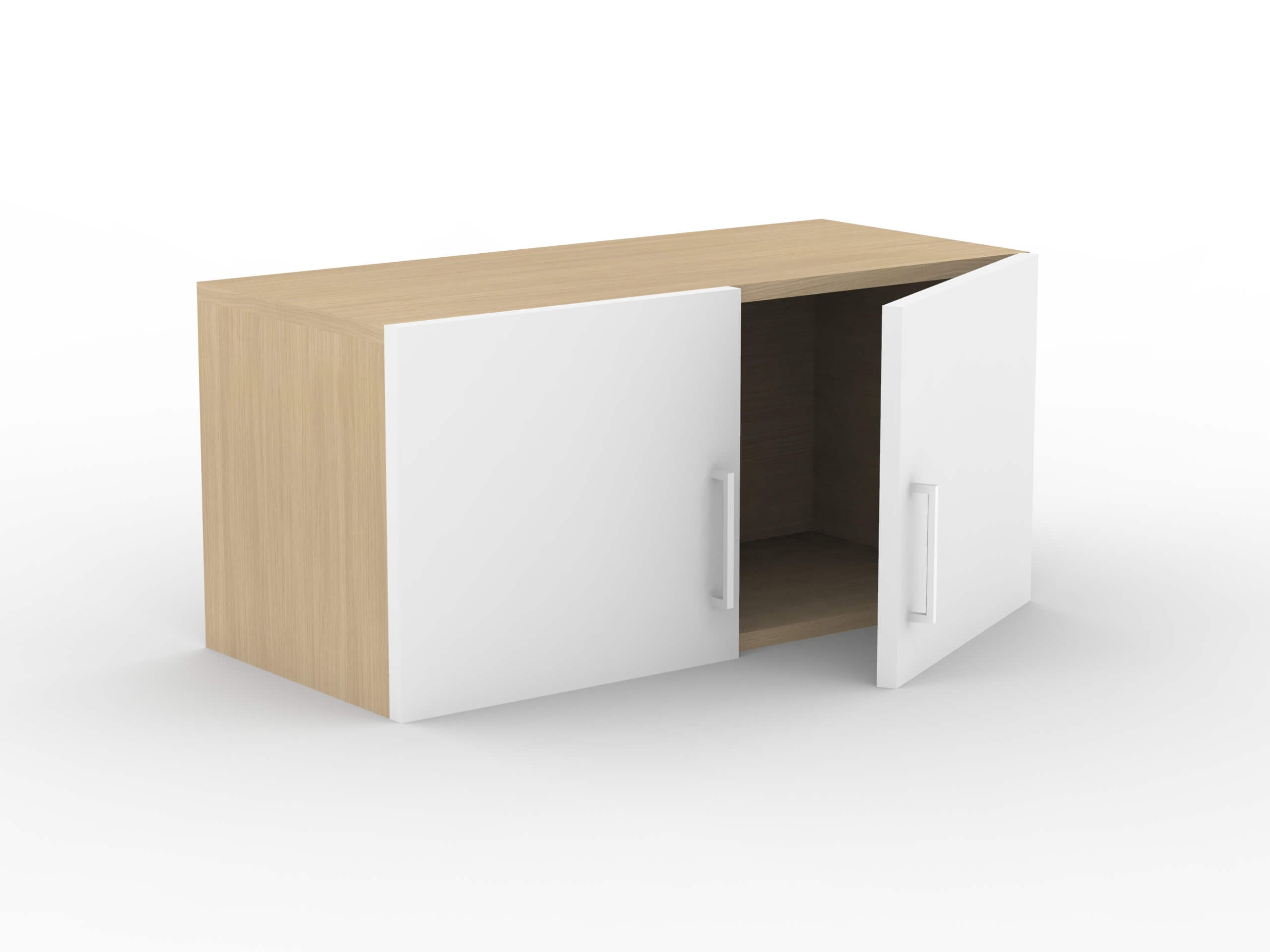 Uni Melamine Office Wall Mounted Shelf w/2 Doors