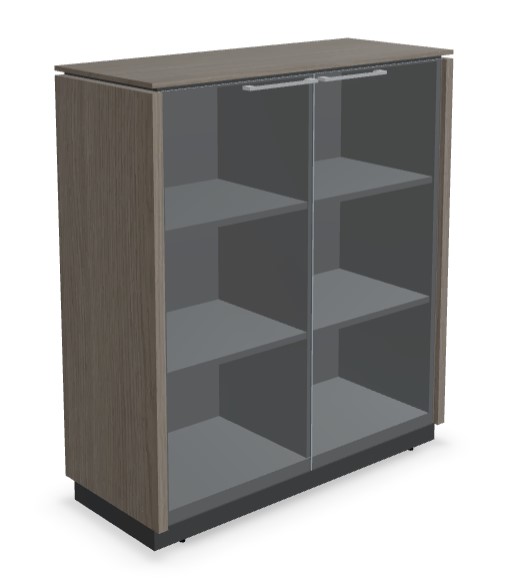 Status Office Cabinet w/2 Glass Doors & 6 Shelves