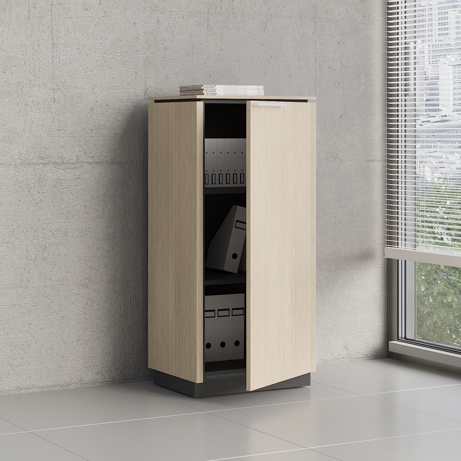 Status Office H45.9" Cabinet w/Right Front Door