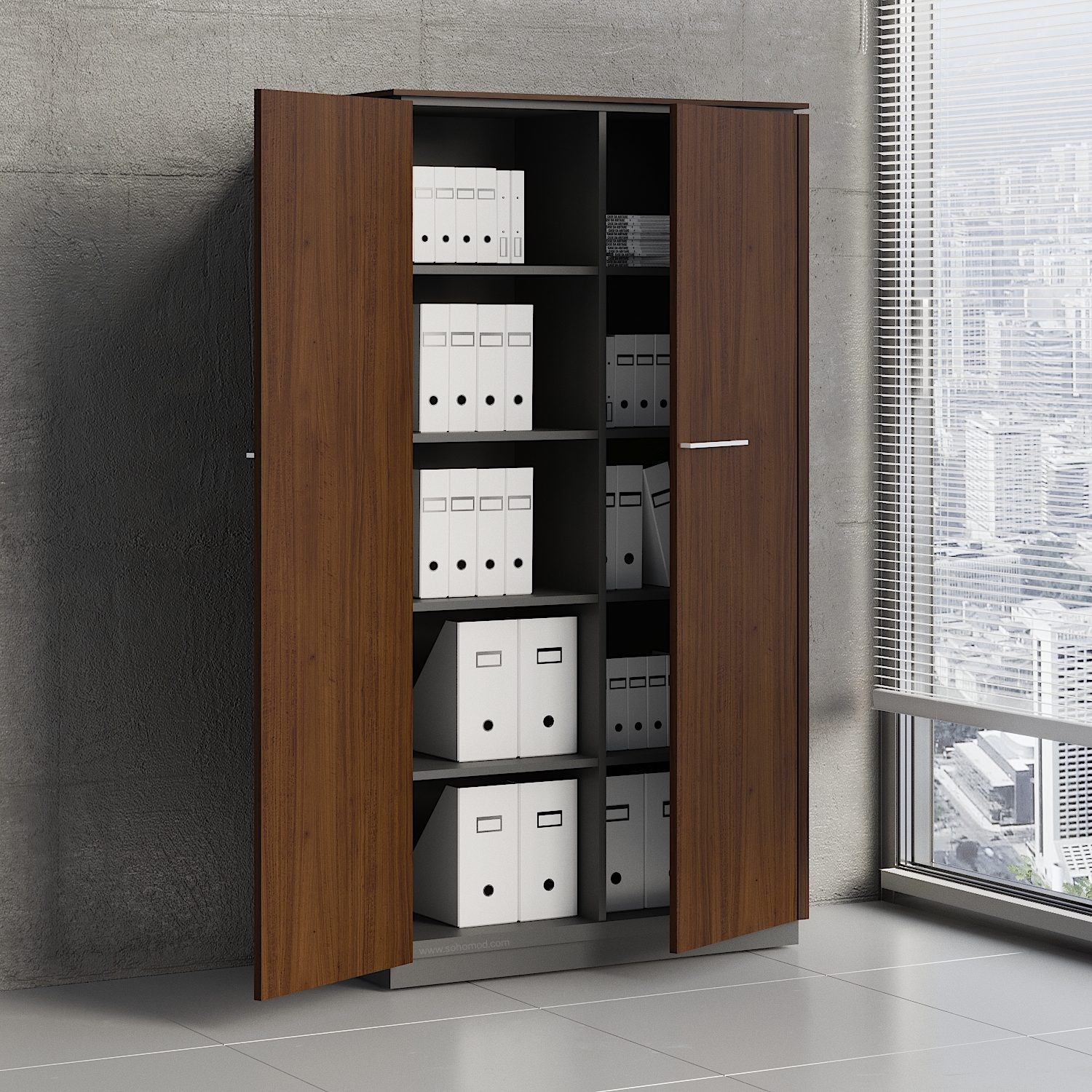 Status Office H73.7" Cabinet w/2 Doors