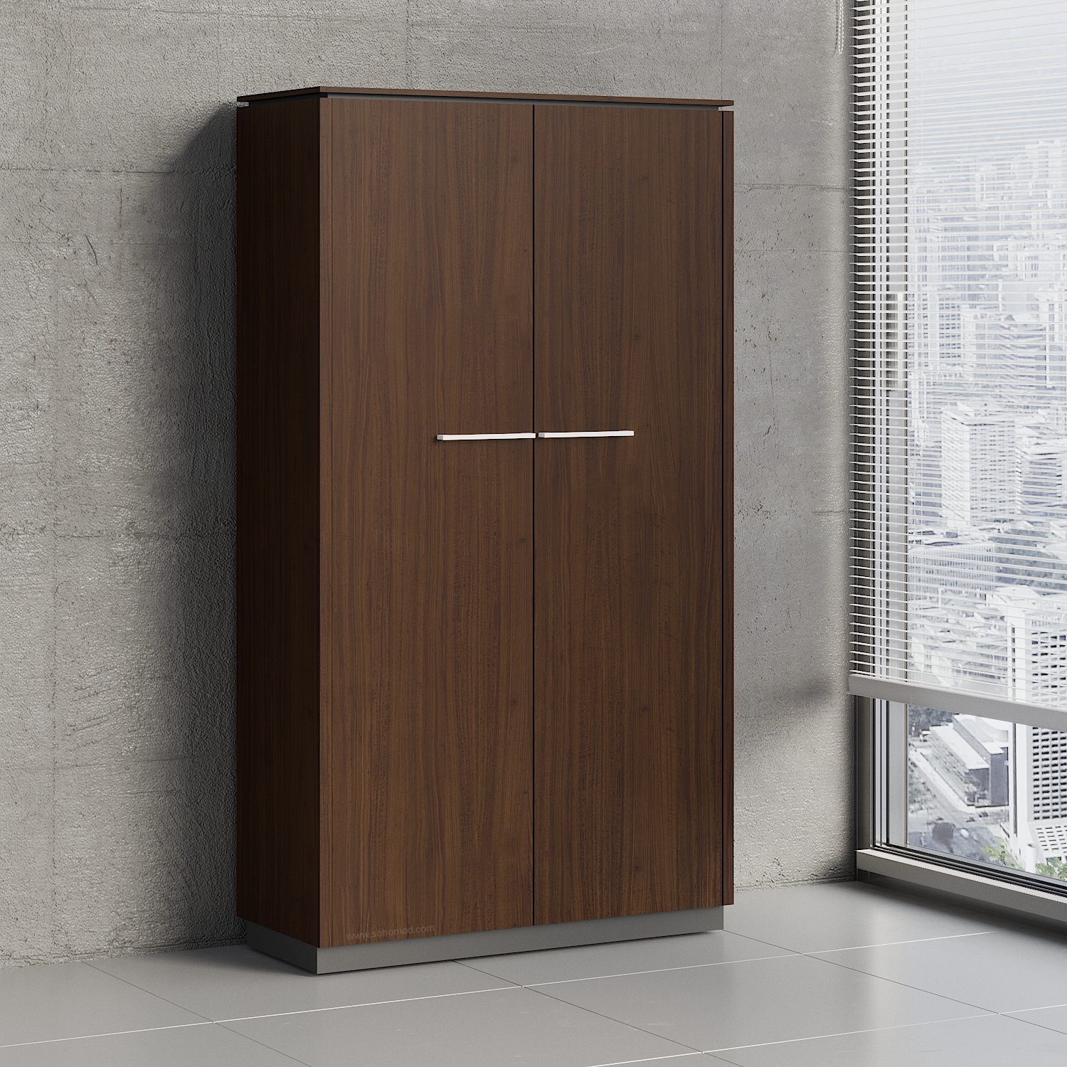 Status Office Wardrobe w/Storage Cabinet & Slide-Out Hanger
