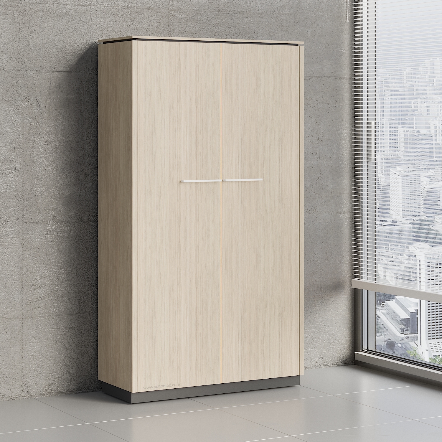 Status Office Wardrobe w/Storage Cabinet & Slide-Out Hanger