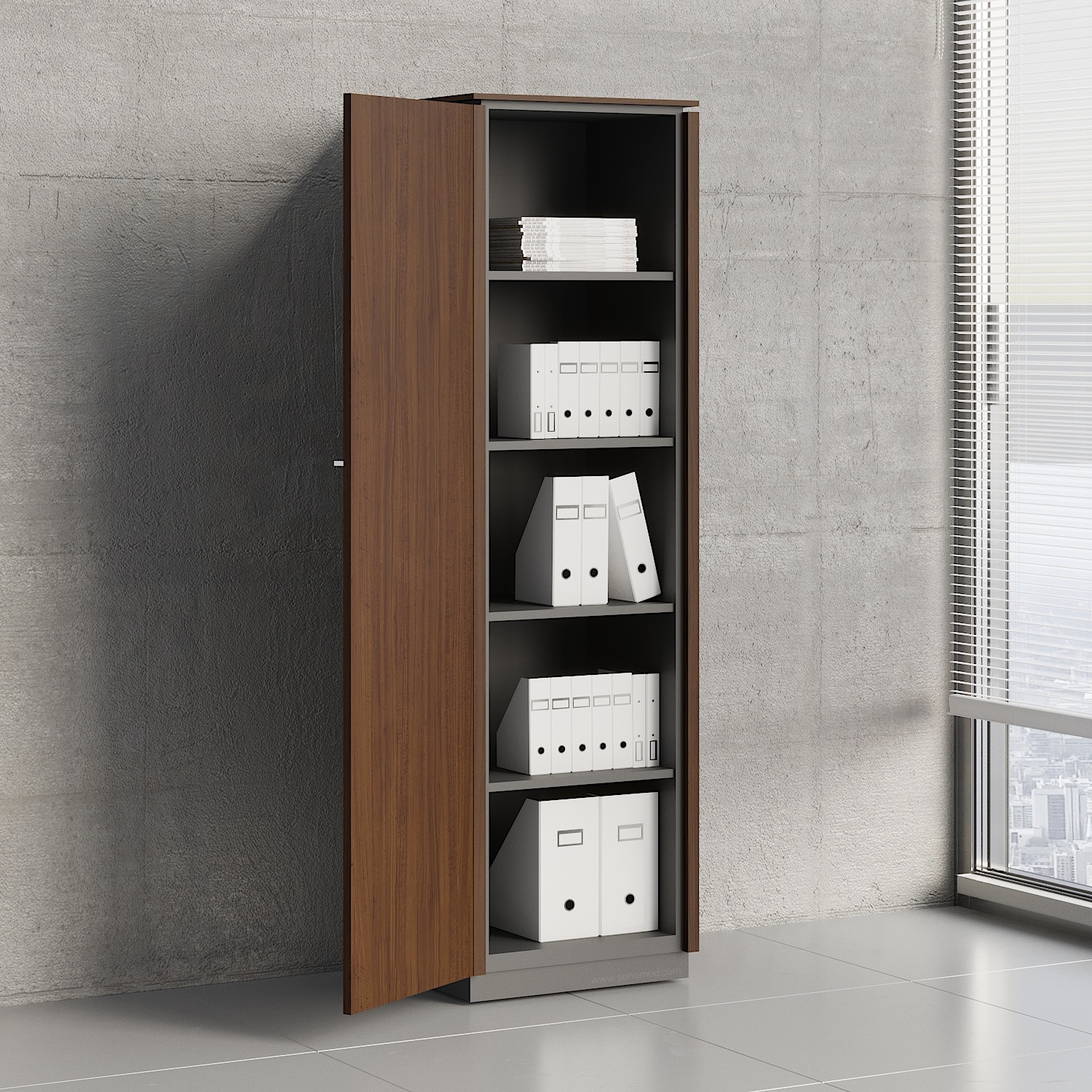 Status Office H73.7" Cabinet w/Left Front Door