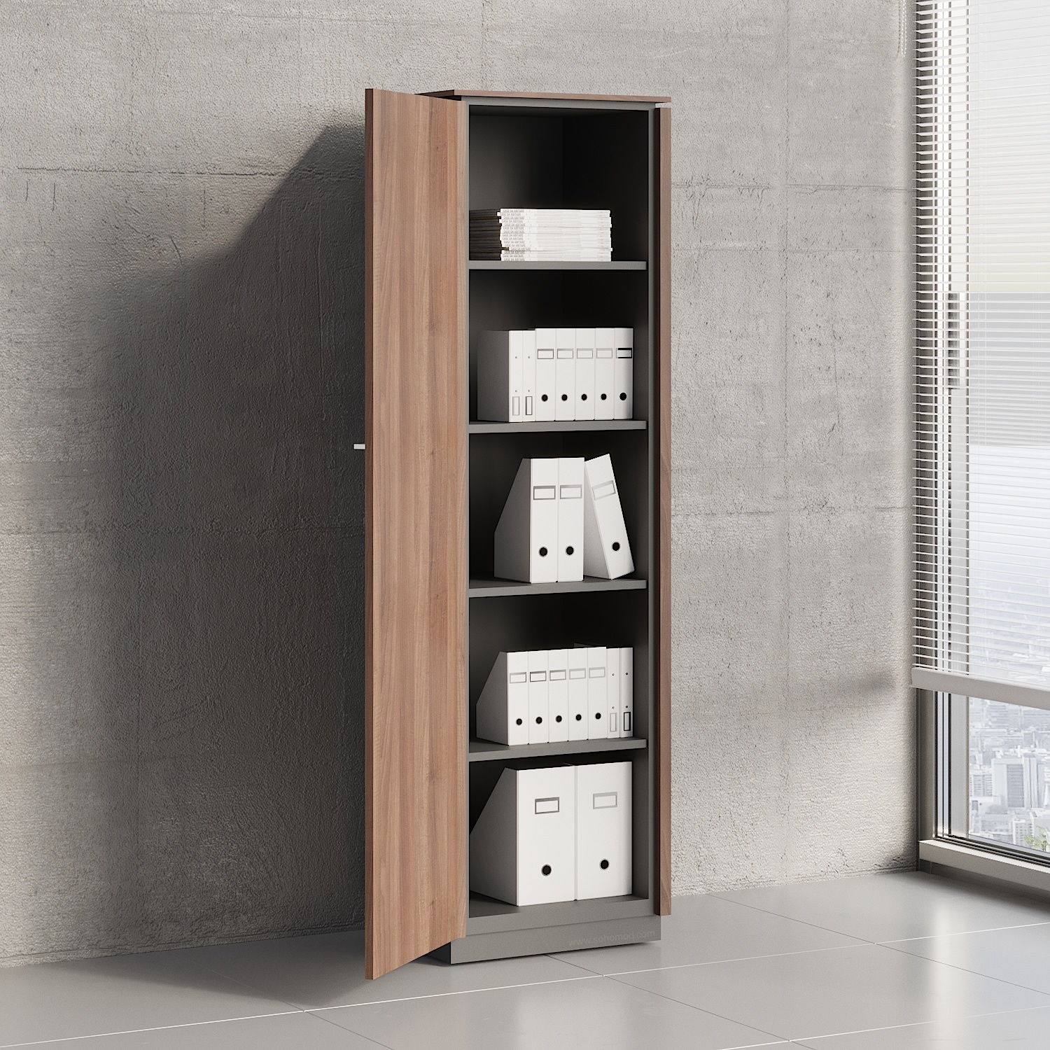 Status Office H73.7" Cabinet w/Left Front Door